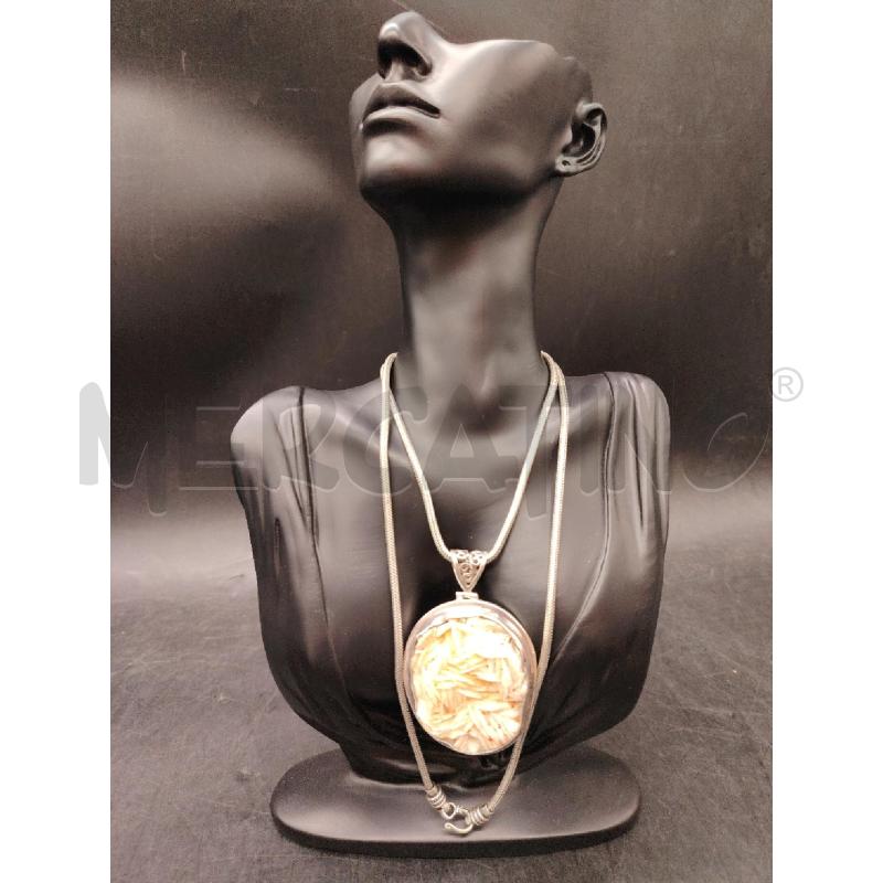 COLLANA FUSION SNAKE PENDENTE ROSA DEL DESERTO | Mercatino dell'Usato Roma eur 1