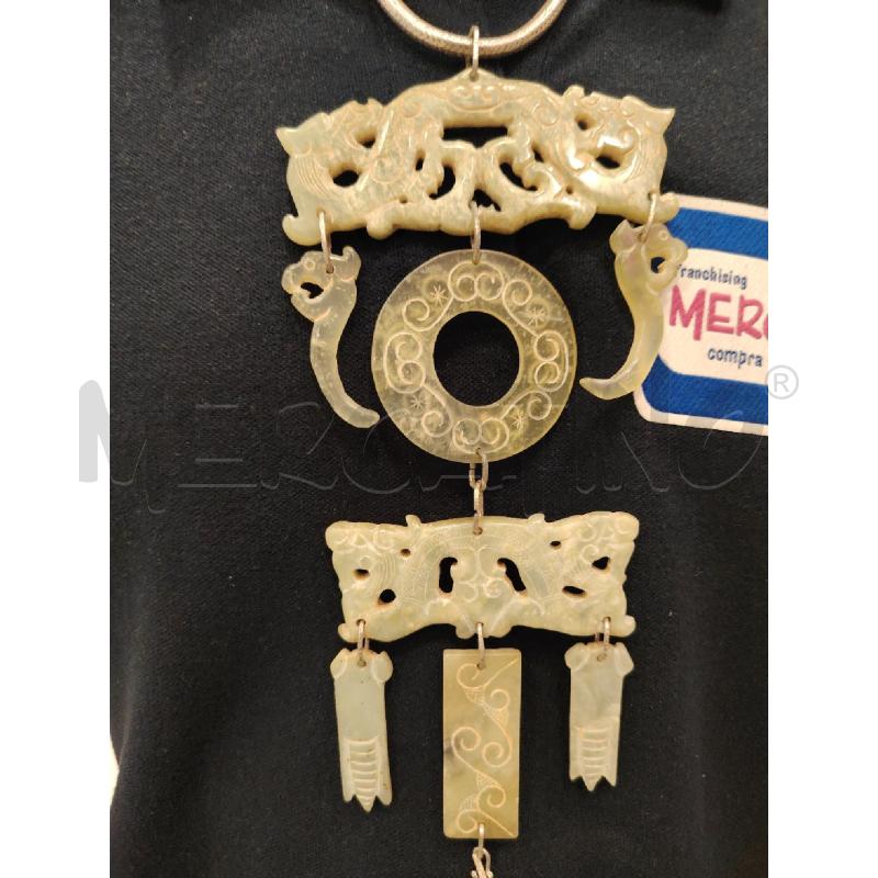 COLLANA FUSION SNAKE PENDENTI GIADEITE  | Mercatino dell'Usato Roma eur 3