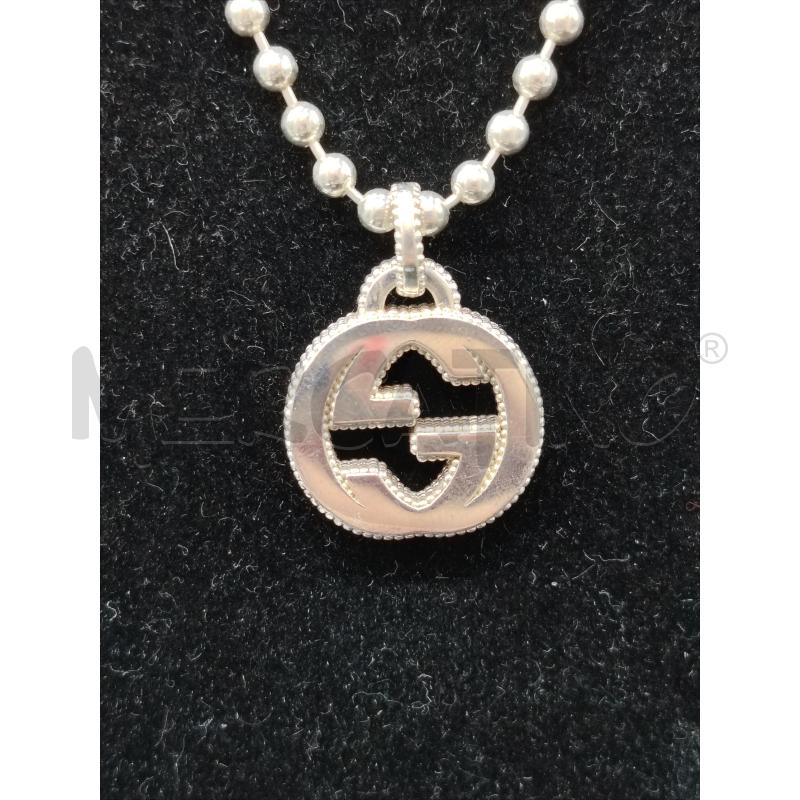 COLLANA GUCCI FUSION INTERLOCKING PENDENTE MONOGRAM GG | Mercatino dell'Usato Roma eur 2