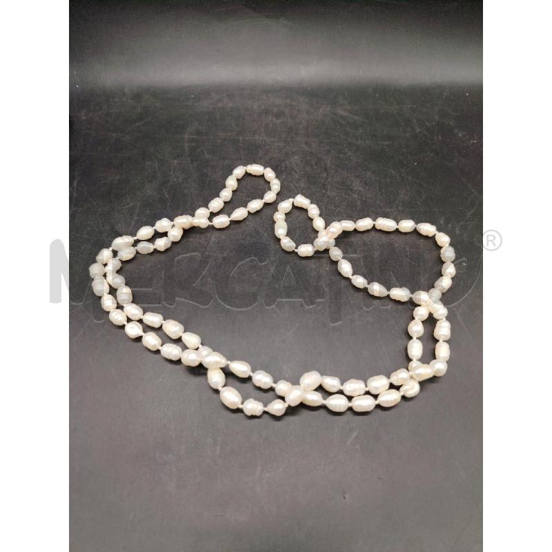 COLLANA LUNGA PERLE GREZZE | Mercatino dell'Usato Roma eur 3