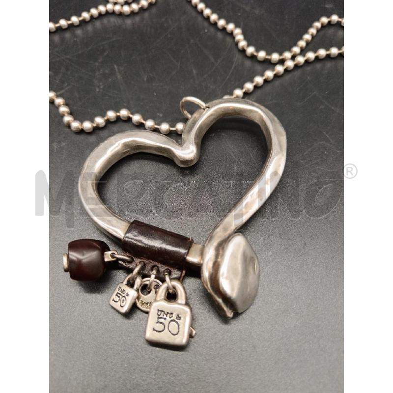 COLLANA LUNGA UNO DE 50 CUORE GRANDE | Mercatino dell'Usato Roma eur 2