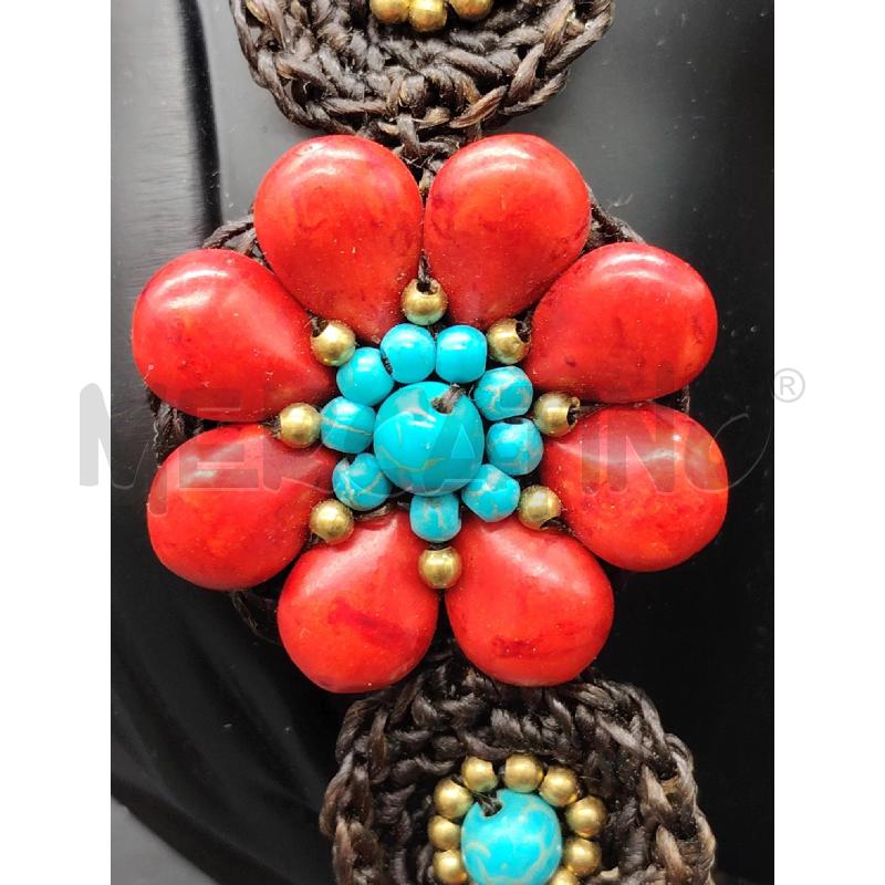 COLLANA MACRAME MARR FIORI RSS CEL  | Mercatino dell'Usato Roma eur 4