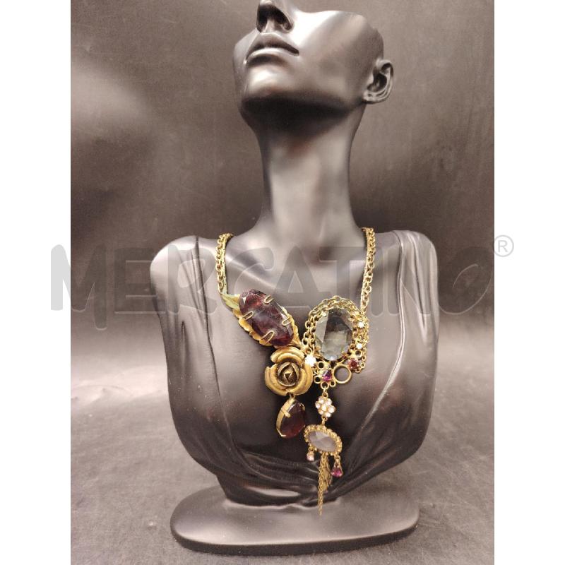 COLLANA MAX&CO PIETRE ROSELLINA PENDENTE | Mercatino dell'Usato Roma eur 1