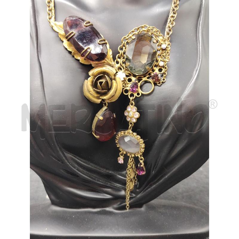 COLLANA MAX&CO PIETRE ROSELLINA PENDENTE | Mercatino dell'Usato Roma eur 2
