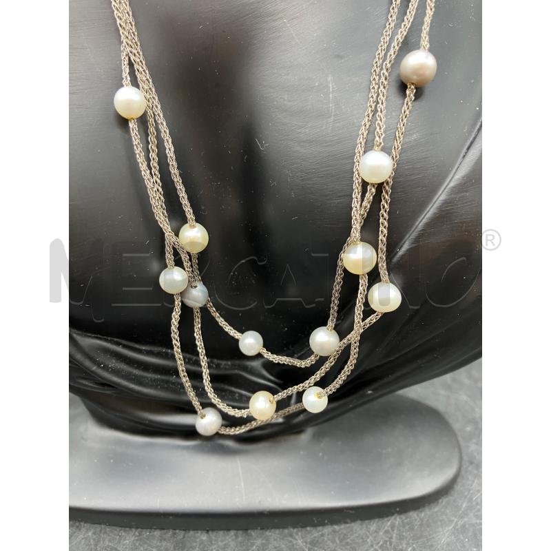 COLLANA MILUNA FUSION MULTIFILO PERLE | Mercatino dell'Usato Roma eur 2