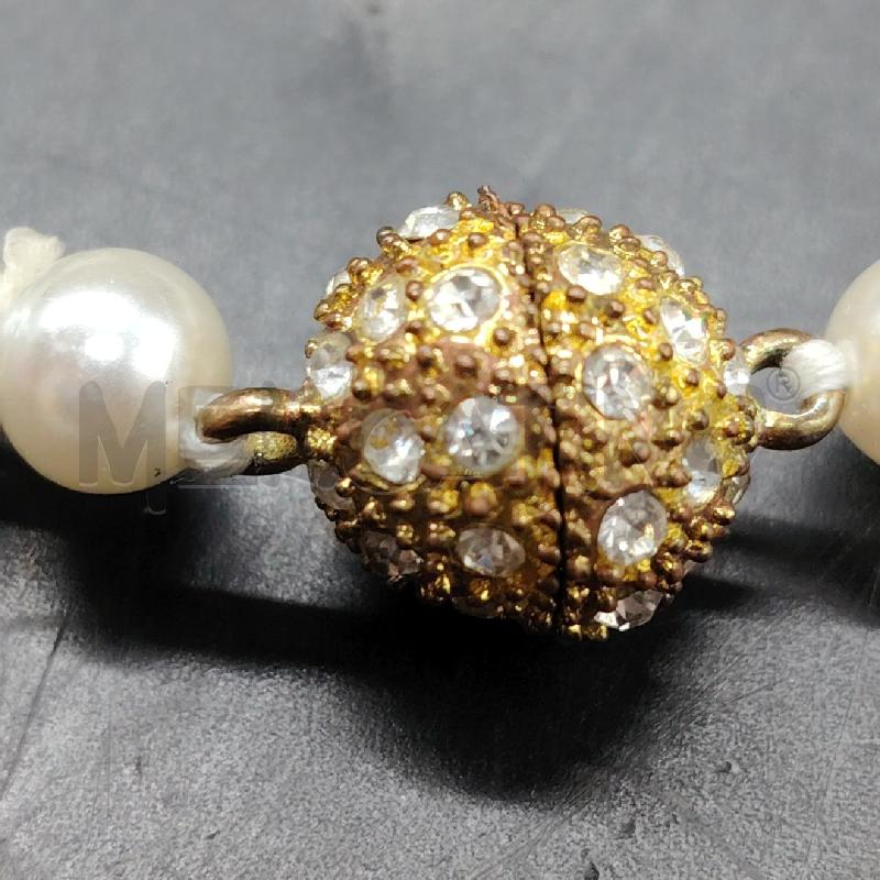 COLLANA MULTIFILO PALLINE BIANCHE E ROSS CHIUS DOR | Mercatino dell'Usato Roma eur 3