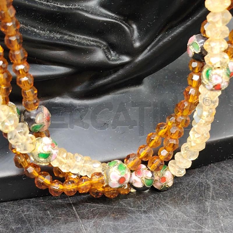 COLLANA MULTIFILO PALLINE DIPINTE | Mercatino dell'Usato Roma eur 2