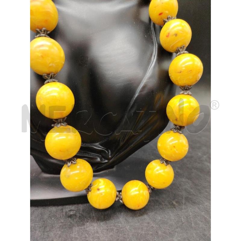 COLLANA PALLE GIALLE | Mercatino dell'Usato Roma eur 2