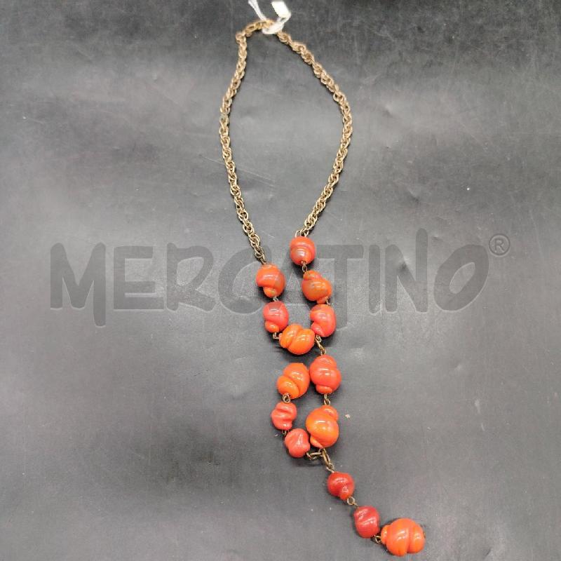 COLLANA PALLE RSS VETRO  | Mercatino dell'Usato Roma eur 3
