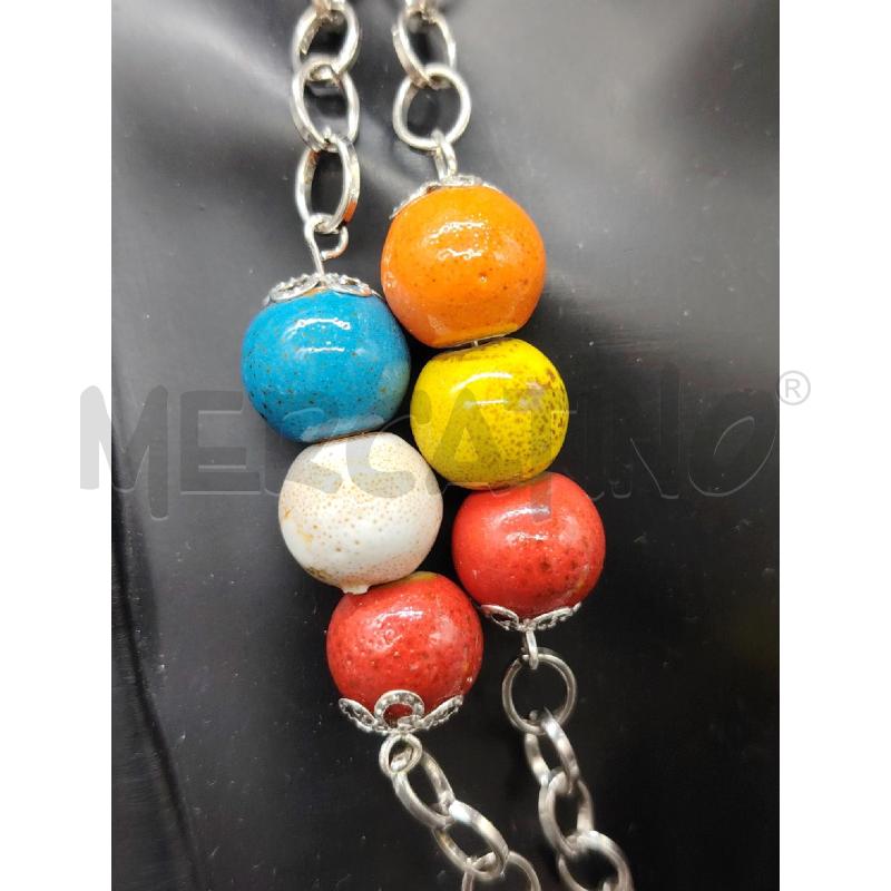 COLLANA PALLINE CERAMICA COLORATE | Mercatino dell'Usato Roma eur 3