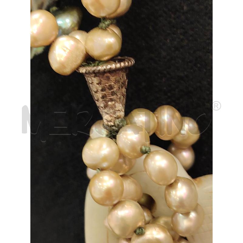 COLLANA PERLINE PEZZI MADREP+CIONDOLO DRAGO GIADEITE | Mercatino dell'Usato Roma eur 3