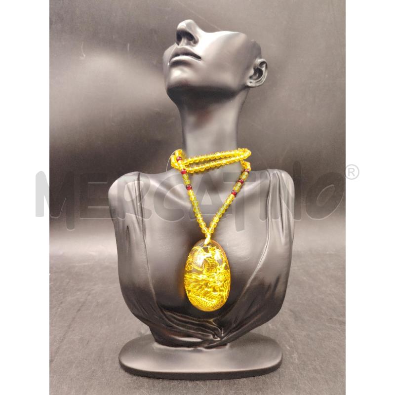 COLLANA RESINA GIALLA DRAGONE | Mercatino dell'Usato Roma eur 1