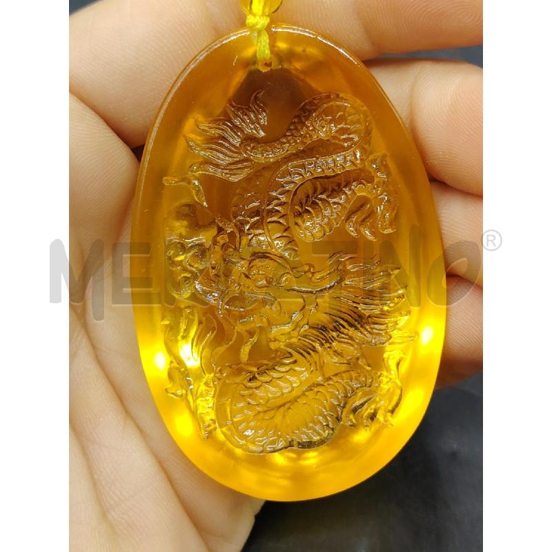 COLLANA RESINA GIALLA DRAGONE | Mercatino dell'Usato Roma eur 4
