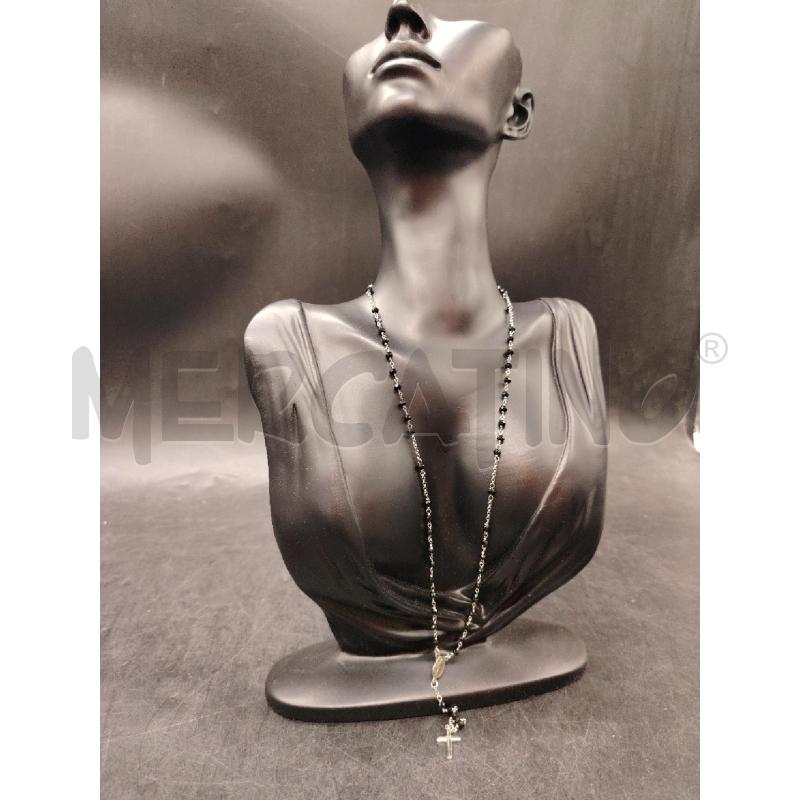 COLLANA ROSARIO AMEN FUSION NERO  | Mercatino dell'Usato Roma eur 1