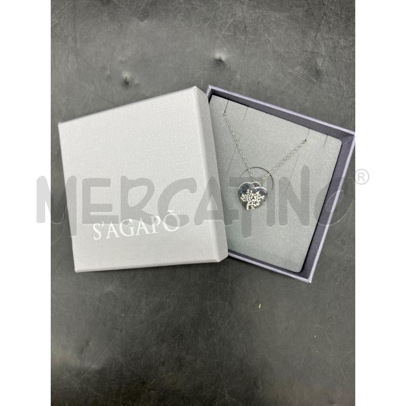 COLLANA SAGAPO CUORE ALBERO DELLA VITA | Mercatino dell'Usato Roma eur 1