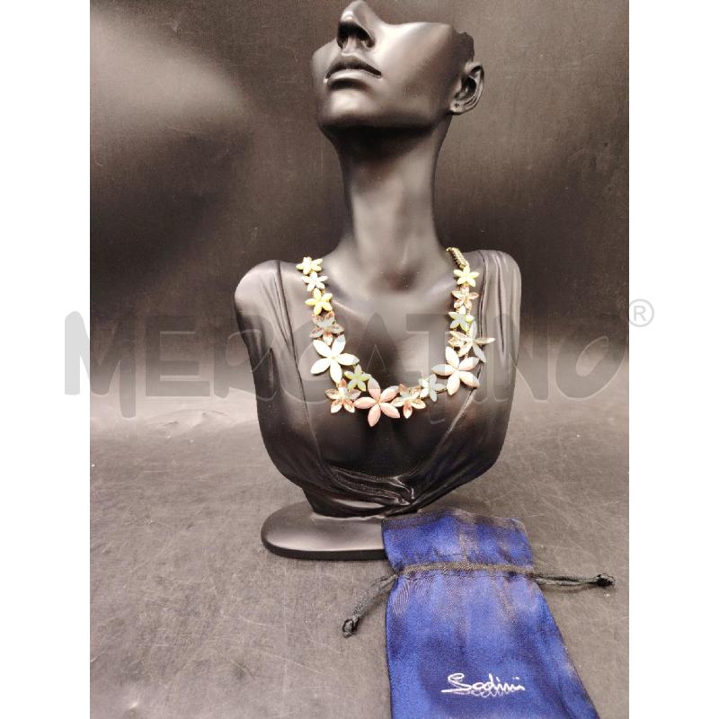 COLLANA SODINI FIORI COLORI PASTELLO  | Mercatino dell'Usato Roma eur 1