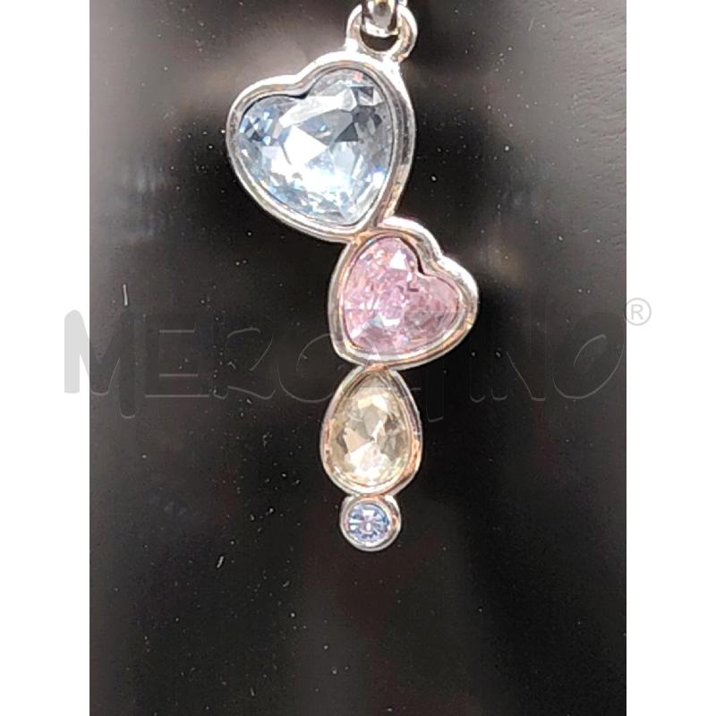 COLLANA STROILI CIONDOLO CUORI AZZ RS  | Mercatino dell'Usato Roma eur 3