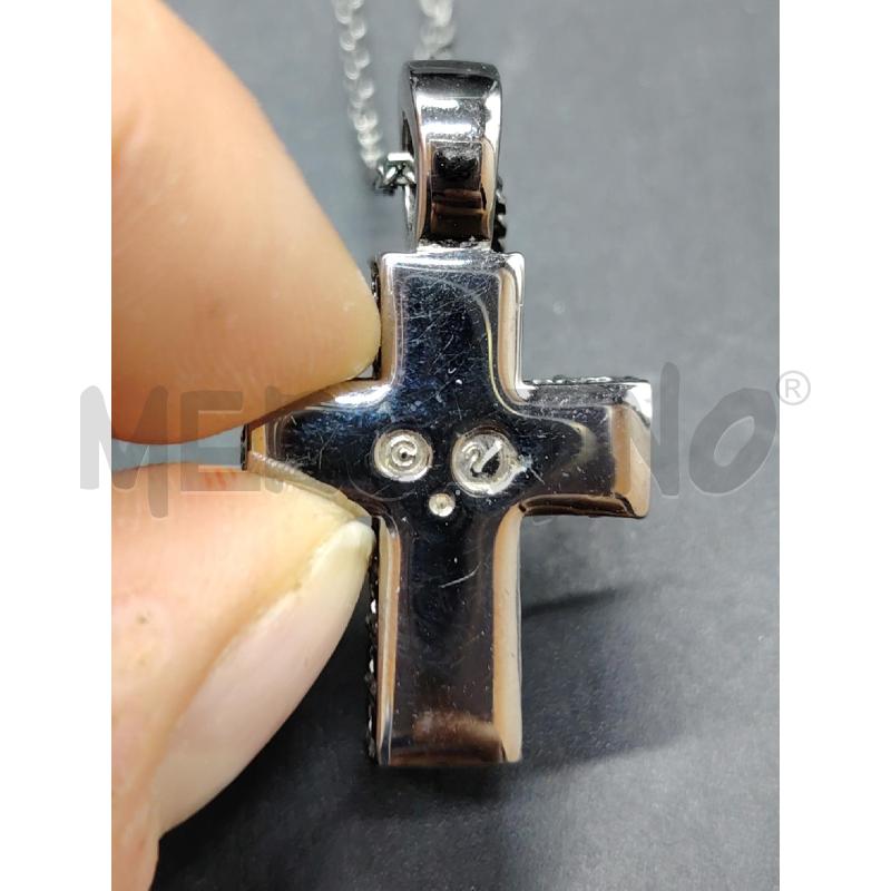 COLLANA SWAROVSKI CROCE NE | Mercatino dell'Usato Roma eur 3