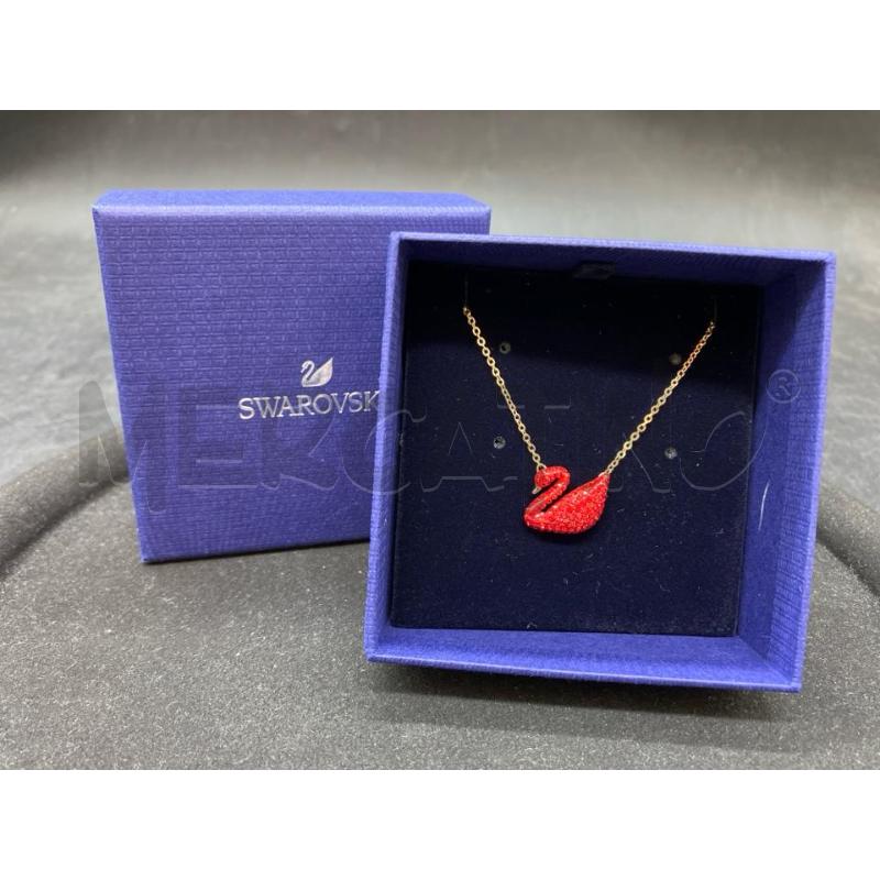 COLLANA SWAROVSKI DOR CIGNO ROSSO | Mercatino dell'Usato Roma eur 1