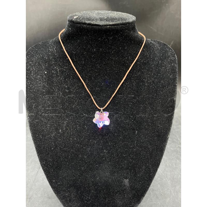 COLLANA SWAROVSKI FIORE VIO | Mercatino dell'Usato Roma eur 1