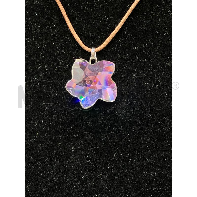 COLLANA SWAROVSKI FIORE VIO | Mercatino dell'Usato Roma eur 2