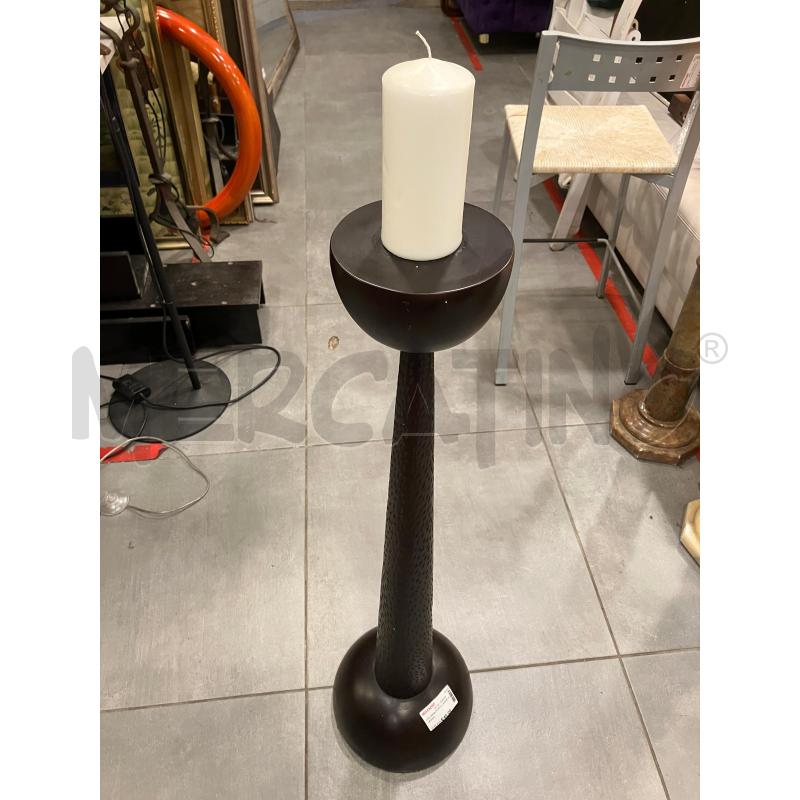 COLONNA PORTA CANDELA LEGNO | Mercatino dell'Usato Roma eur 1
