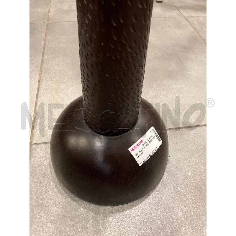 COLONNA PORTA CANDELA LEGNO | Mercatino dell'Usato Roma eur 3