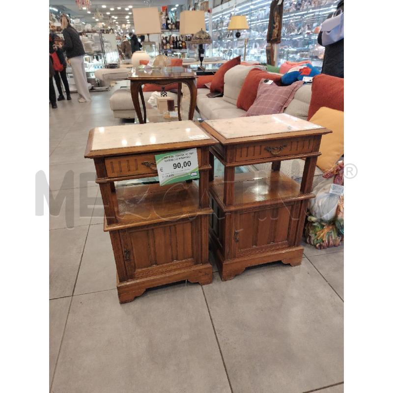 COMODINI COPPIA 1C 1SP MASSELLO P/MARMO | Mercatino dell'Usato Roma eur 1