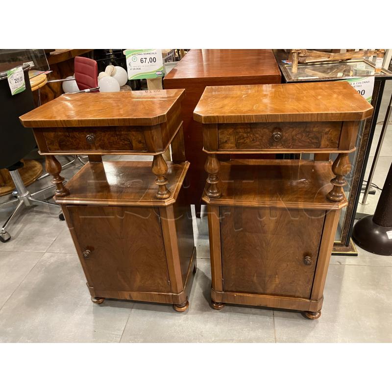 COMODINI COPPIA 1SP 1C NOCE | Mercatino dell'Usato Roma eur 1