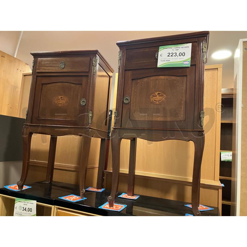 COMODINI COPPIA INTARSI 1C 1SP | Mercatino dell'Usato Roma eur 1