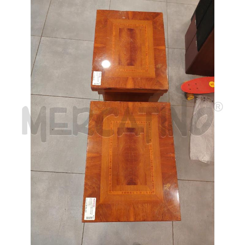 COMODINI COPPIA INTARSI 2 C 2 SP | Mercatino dell'Usato Roma eur 2
