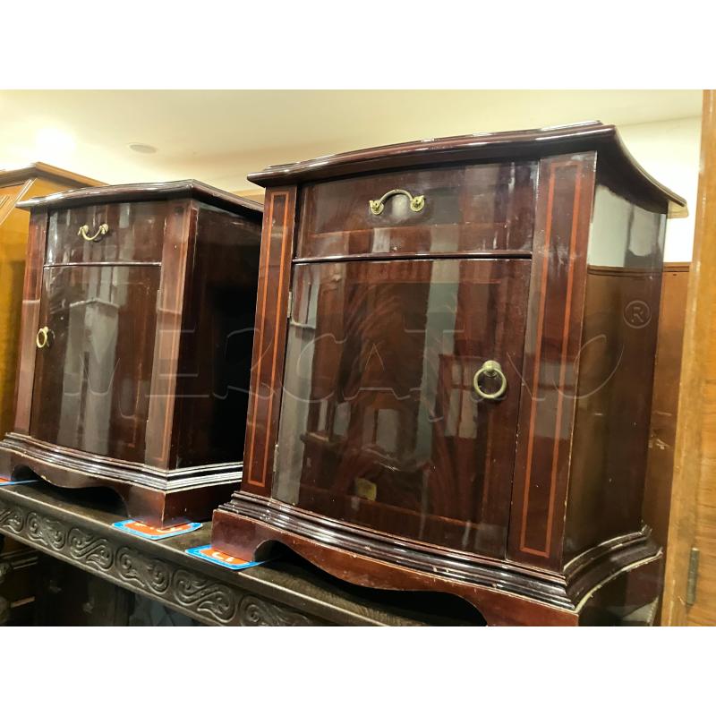 COMODINI COPPIA MOGANO 1 C 1 SP | Mercatino dell'Usato Roma eur 2