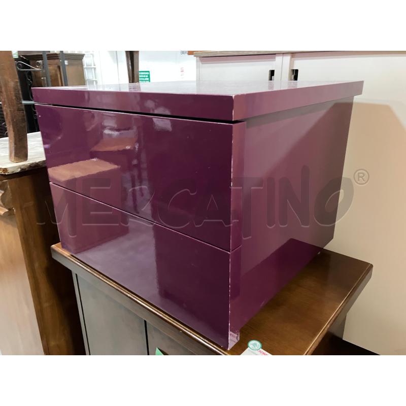 COMODINO 2 CASSETTI BORDEAUX | Mercatino dell'Usato Roma eur 2