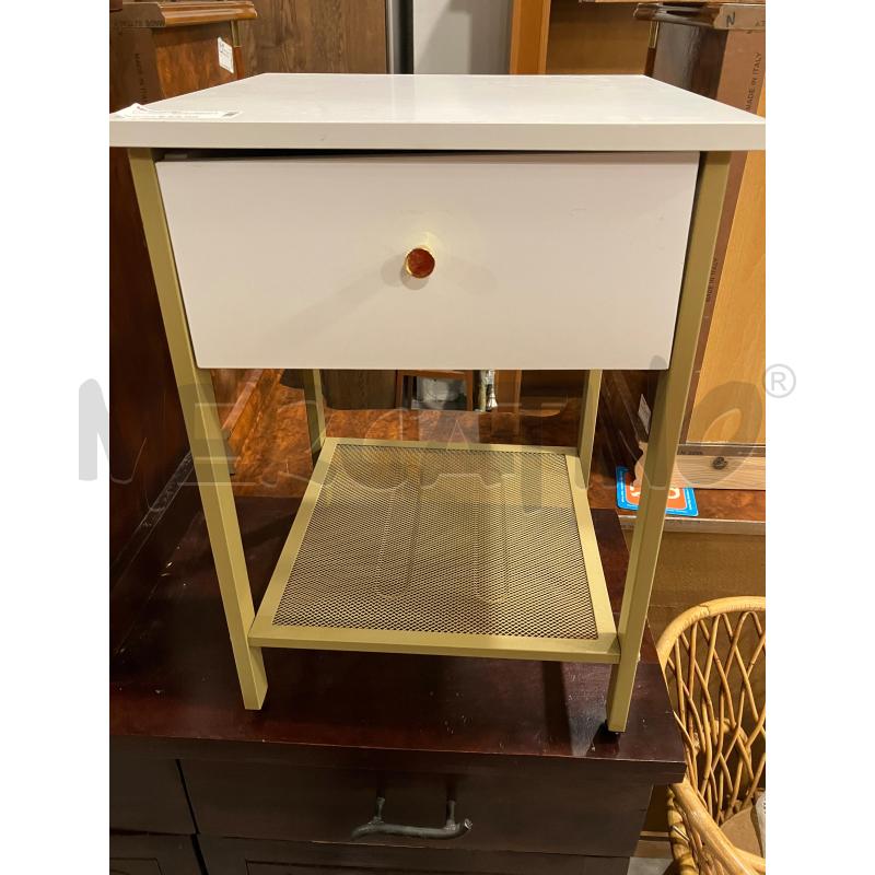 COMODINO BIA/DORATO 1 C | Mercatino dell'Usato Roma eur 1