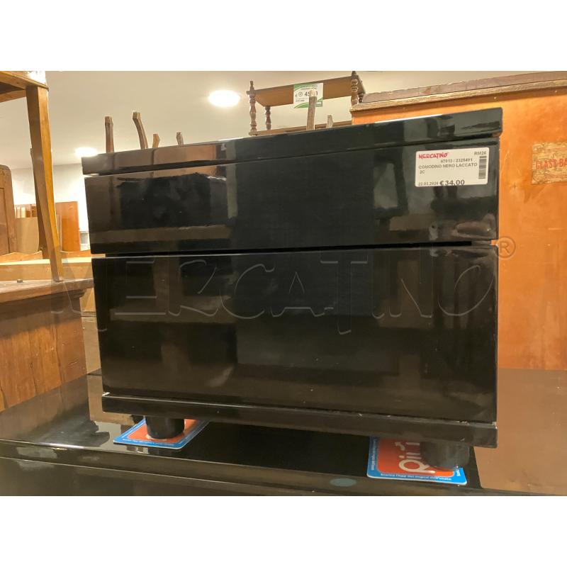 COMODINO NERO LACCATO 2C | Mercatino dell'Usato Roma eur 1