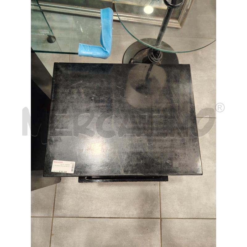 COMODINO ROSSO NERO 3C  | Mercatino dell'Usato Roma eur 2