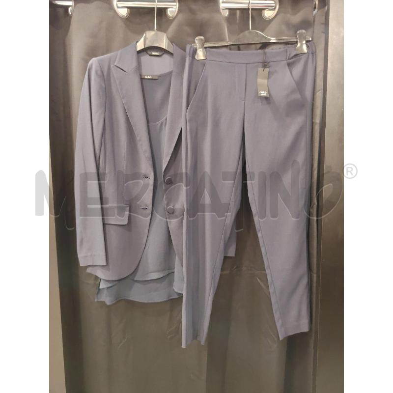 COMPLETO D CARLA G CREPE BLU 3 PEZZI | Mercatino dell'Usato Roma eur 1