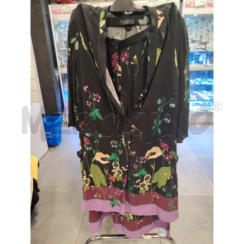 COMPLETO D ELENA MIRO NERO FLOREALE | Mercatino dell'Usato Roma eur 1