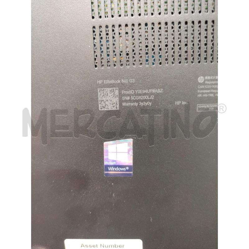 COMPUTER HP ELITEBOOK 840 G3 + ALIMENTATORE | Mercatino dell'Usato Roma eur 4