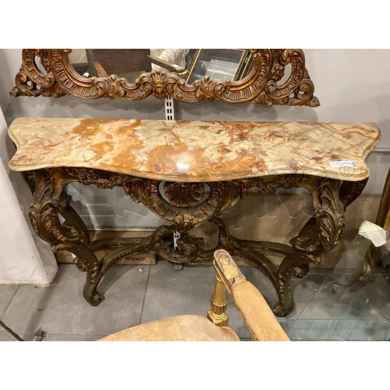 CONSOLLE DOR + SPECCHI LAVORATI  | Mercatino dell'Usato Roma eur 2