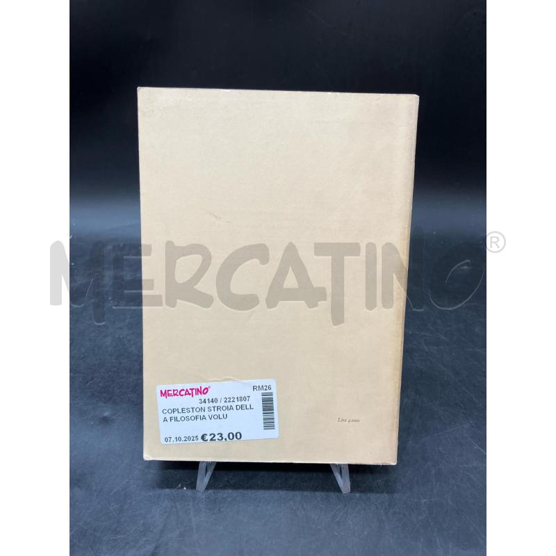 COPLESTON STROIA DELLA FILOSOFIA VOLUME V | Mercatino dell'Usato Roma eur 2