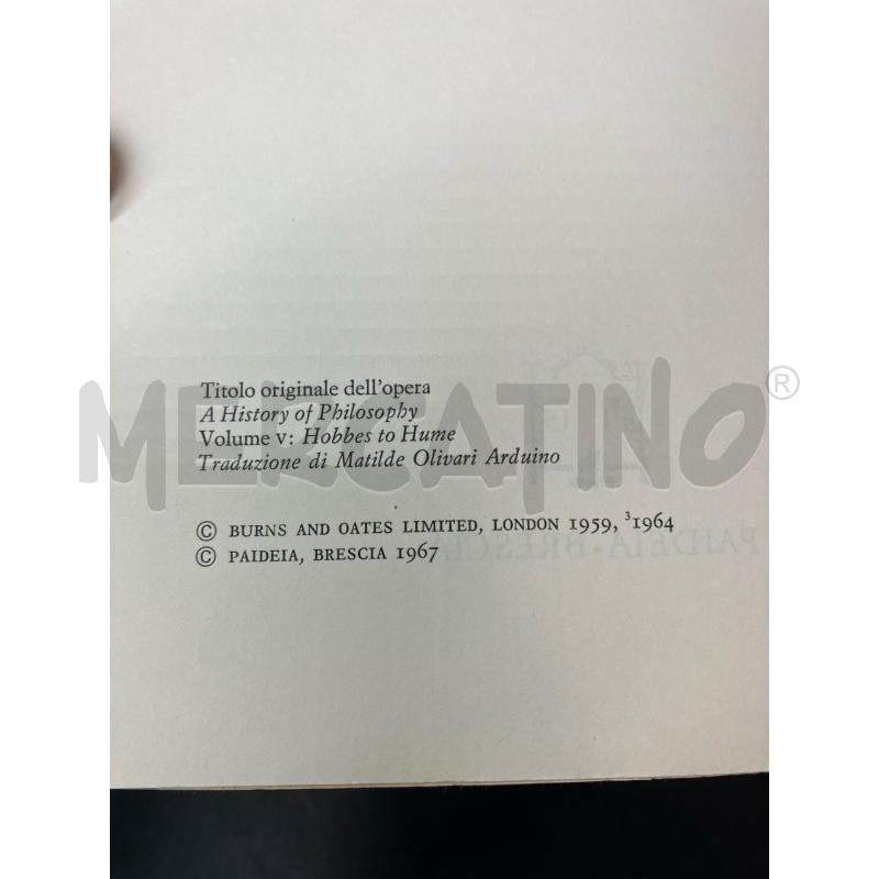 COPLESTON STROIA DELLA FILOSOFIA VOLUME V | Mercatino dell'Usato Roma eur 3