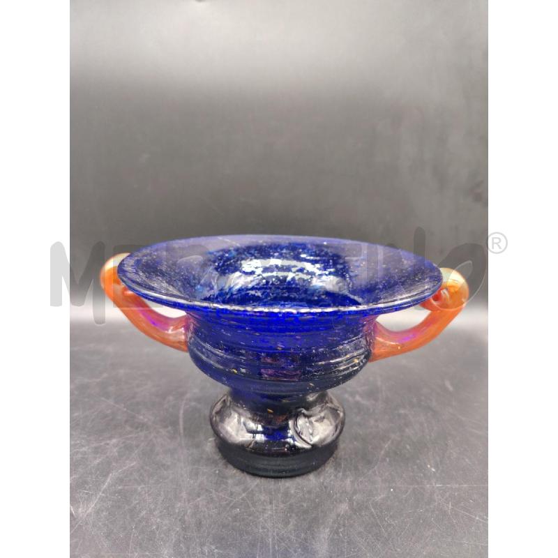 COPPA VETRO SCAVO BLU  | Mercatino dell'Usato Roma eur 1