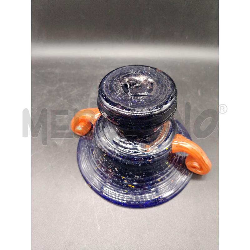 COPPA VETRO SCAVO BLU  | Mercatino dell'Usato Roma eur 4
