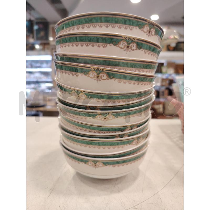 COPPETTE BONE CHINA BORDO VERDE | Mercatino dell'Usato Roma eur 1