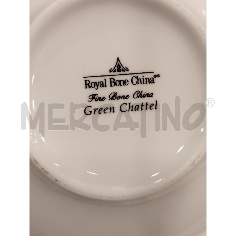 COPPETTE BONE CHINA BORDO VERDE | Mercatino dell'Usato Roma eur 2