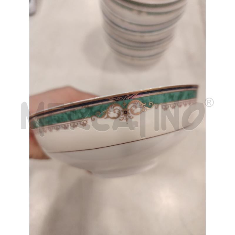 COPPETTE BONE CHINA BORDO VERDE | Mercatino dell'Usato Roma eur 3