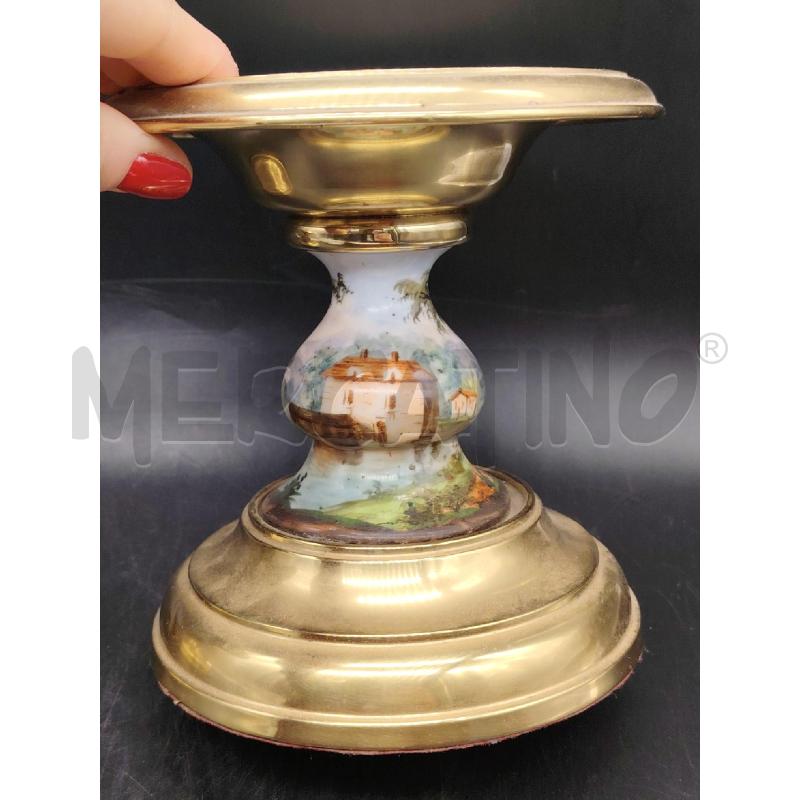 COPPIA ALZATE OTTONE DIPINTE | Mercatino dell'Usato Roma eur 2