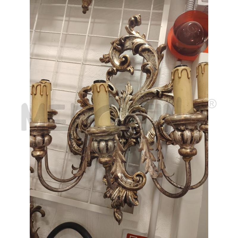 COPPIA APPLIQUE LEGNO DOR | Mercatino dell'Usato Roma eur 1