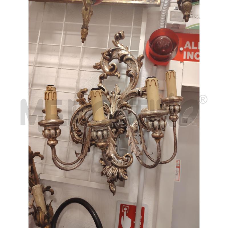 COPPIA APPLIQUE LEGNO DOR | Mercatino dell'Usato Roma eur 2